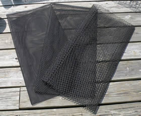 Three different types of oyster mesh bag on the board.
